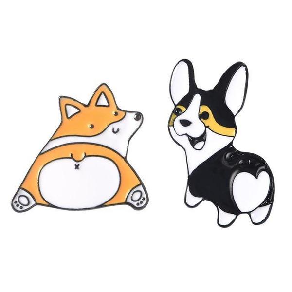 Corgi Butt Enamel Pin Brooch