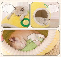 Thumbnail for Cozy Fleece-Quilted Pineapple Pet Bed