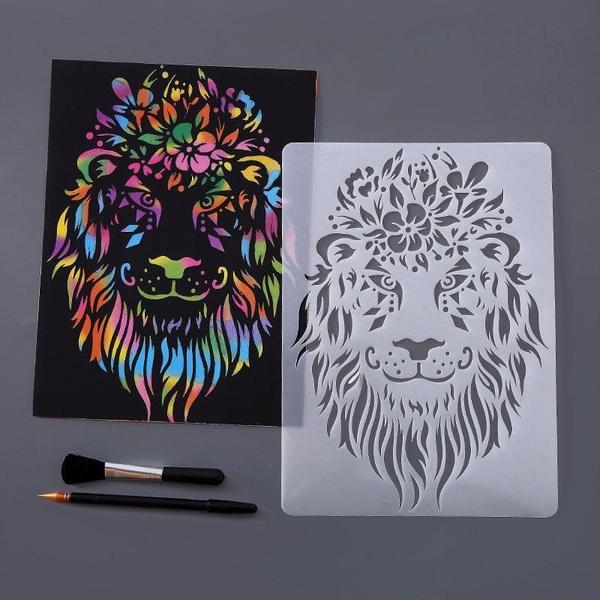 Creative Stress Relieving Animal Coloring Art Stencils