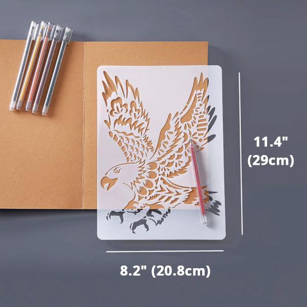 Creative Stress Relieving Animal Coloring Art Stencils