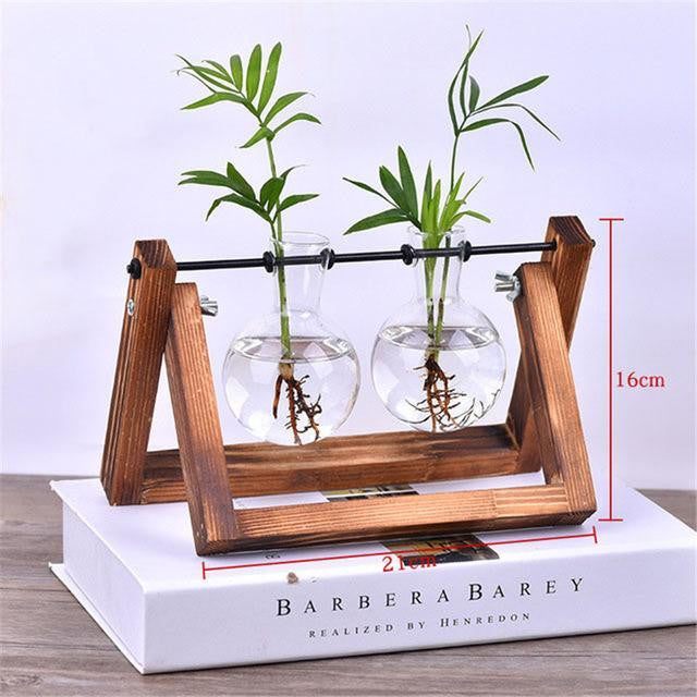 Wooden Terrarium Desk Planter - PeekWise