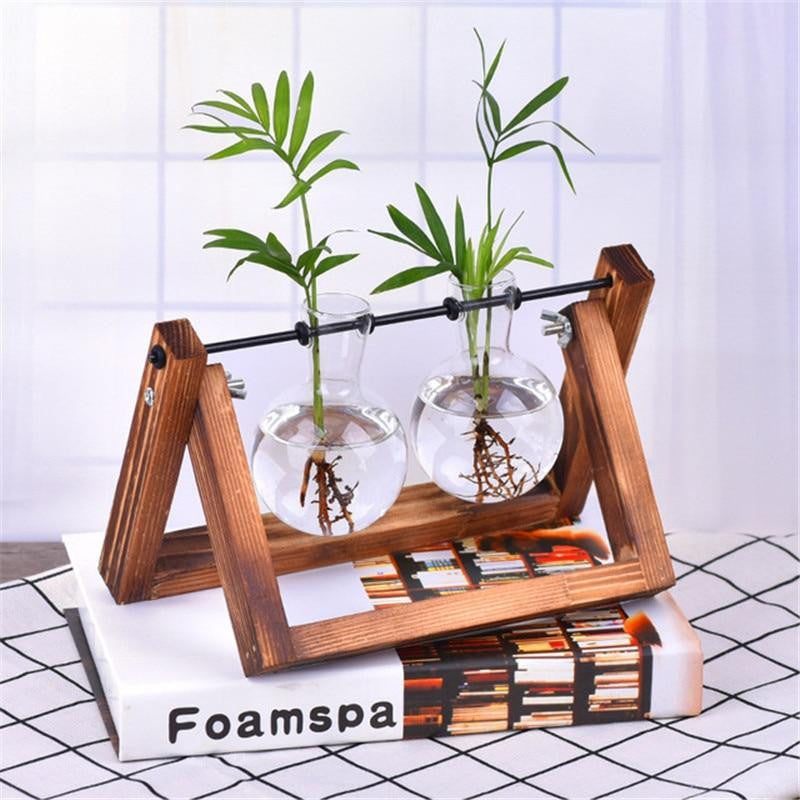 Wooden Terrarium Desk Planter - PeekWise