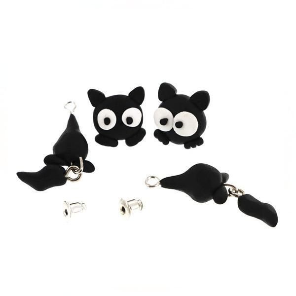 Cute Hanging Cat Earrings