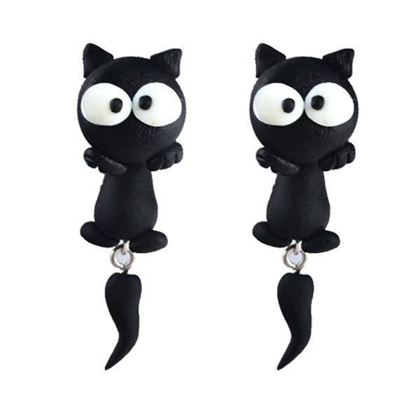 Cute Hanging Cat Earrings