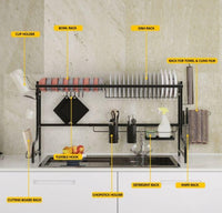 Thumbnail for HOME & GARDEN™ ADJUSTABLE DISH DRAINER KITCHEN ORGANIZER