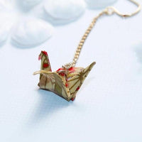 Thumbnail for Dangling Origami Crane Earrings