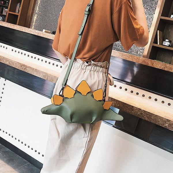 Dino Stegosaurus Crossbody Purse Bag