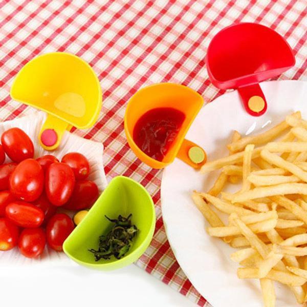 Dip and Sauce Plate Clip-on Holders (Set of 4pcs)