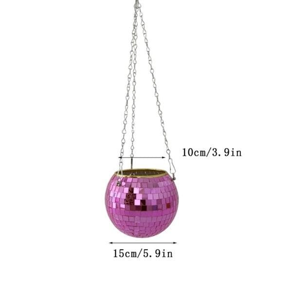 Disco Ball Hanging Planter Pot