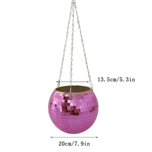 Disco Ball Hanging Planter Pot