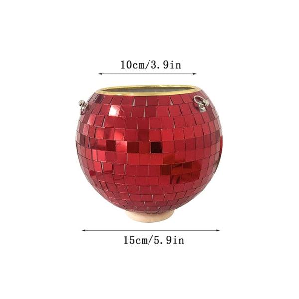 Disco Ball Hanging Planter Pot