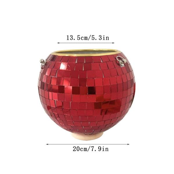 Disco Ball Hanging Planter Pot