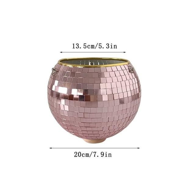 Disco Ball Hanging Planter Pot