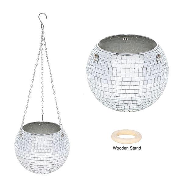 Disco Ball Hanging Planter Pot