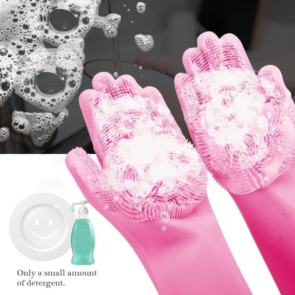 Multi-Purpose Scrubber Dishwashing Gloves - PeekWise