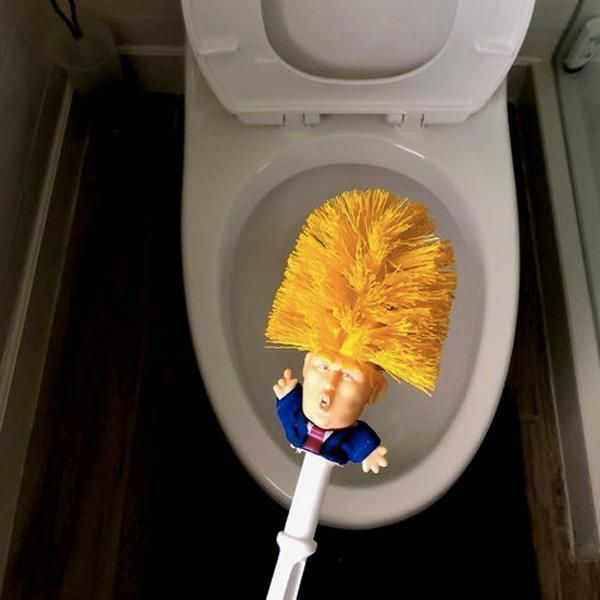 Donald Trump Toilet Brush Set