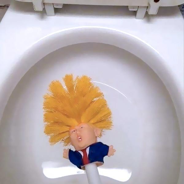 Donald Trump Toilet Brush Set