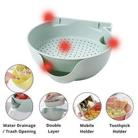 Thumbnail for Double Dish Snack Bowl with Mobile Holder