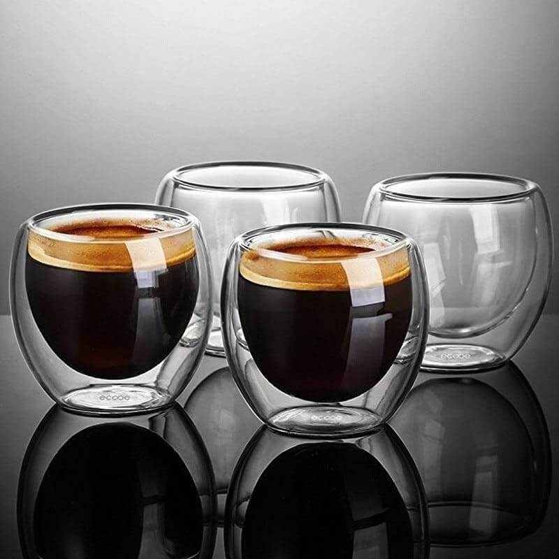 Double Walled Glass Coffee Cup PeekWise