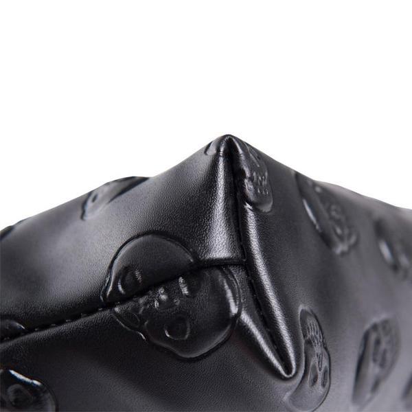 Embossed Skull Makeup Pouch