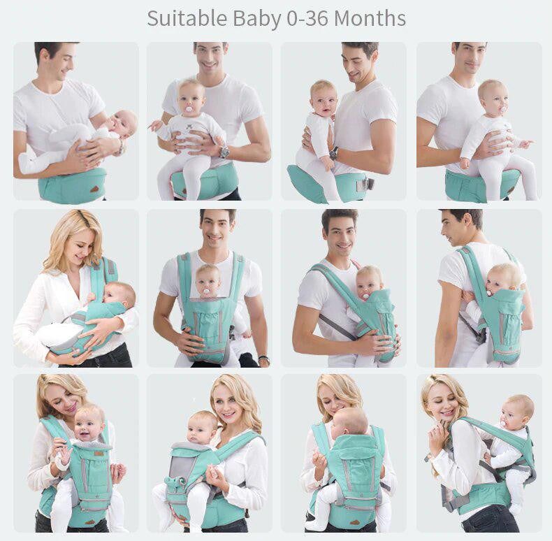 Ergonomic Kangaroo Baby Carrier & Waist Holder - PeekWise