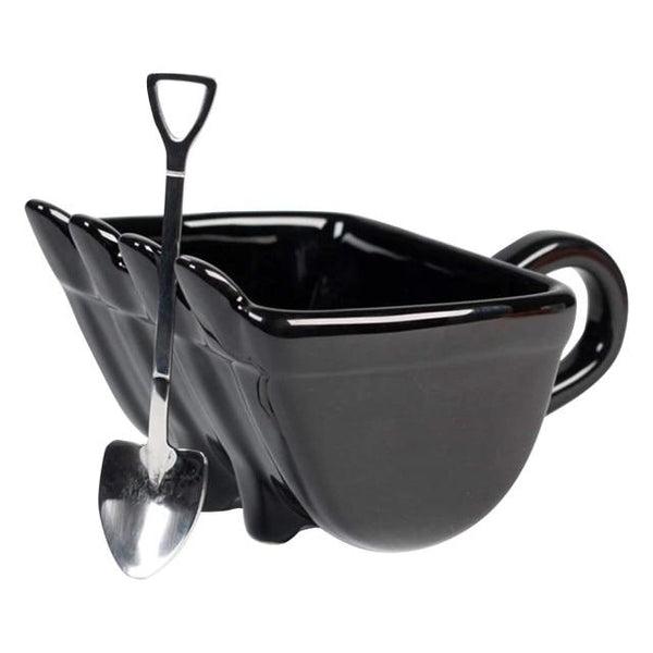 Excavator Bucket Mug With Shovel Spoon