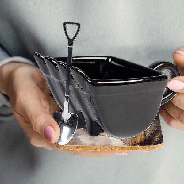 Excavator Bucket Mug With Shovel Spoon