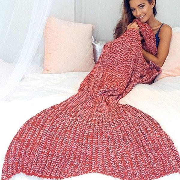 Extra Large Crocheted Mermaid Tail Blanket