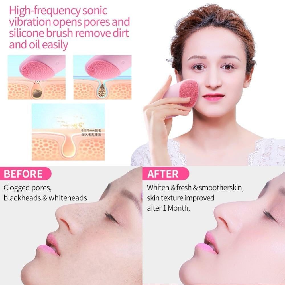 Sonic Vibration Facial Cleansing Brush - PeekWise