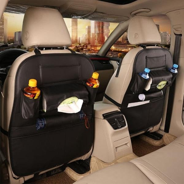Faux Leather Car Back Seat Organizer