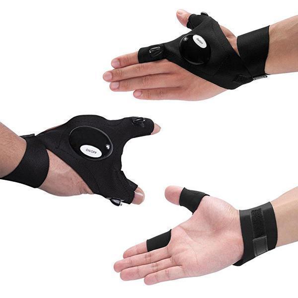 Fingerless Outdoor LED Flashlight Glove