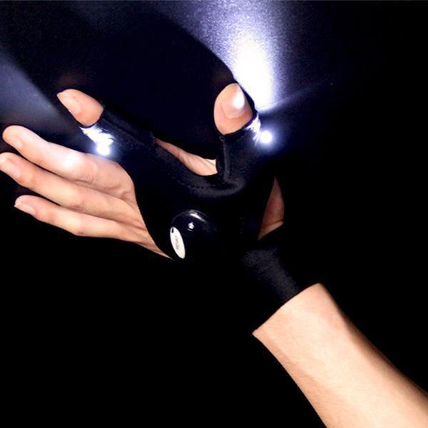 Fingerless Outdoor LED Flashlight Glove