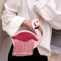 Thumbnail for Flamingo Tassel Crossbody Bag