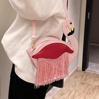 Thumbnail for Flamingo Tassel Crossbody Bag