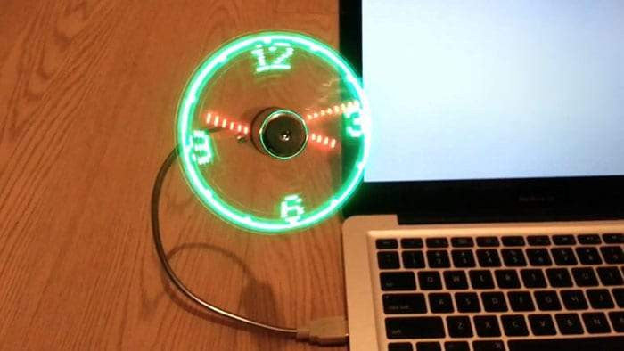 Flexible Cooling Clock Fan - PeekWise