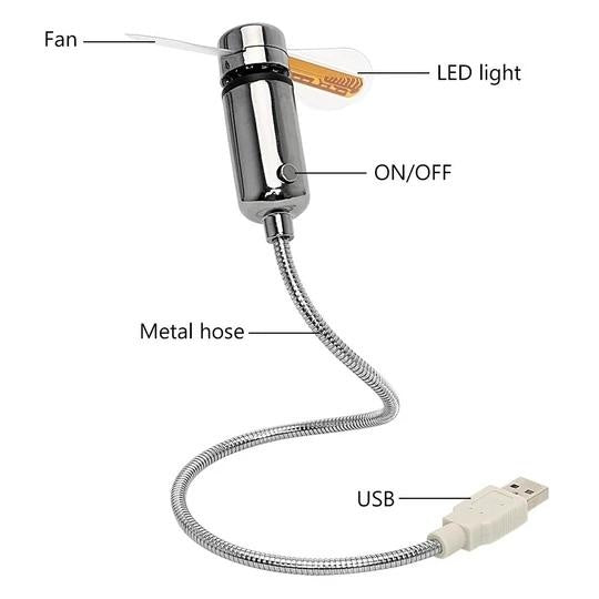 Flexible Cooling Clock Fan - PeekWise