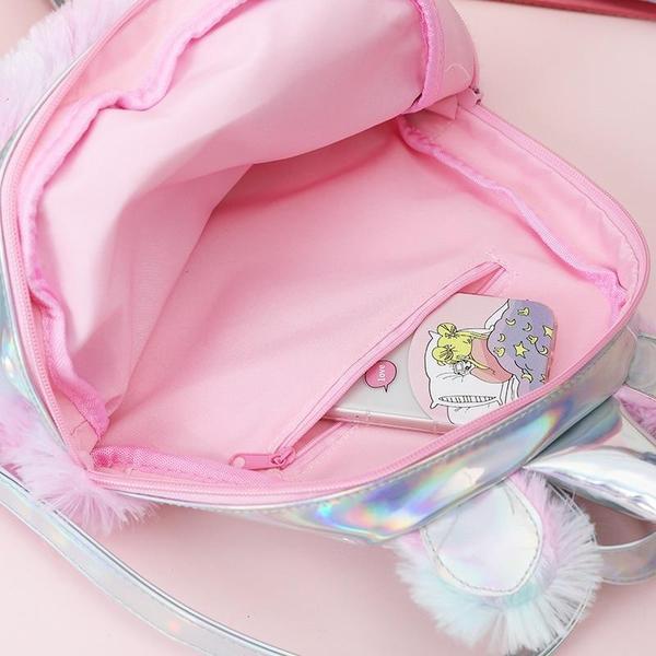 Fluffy Rainbow Unicorn Backpack