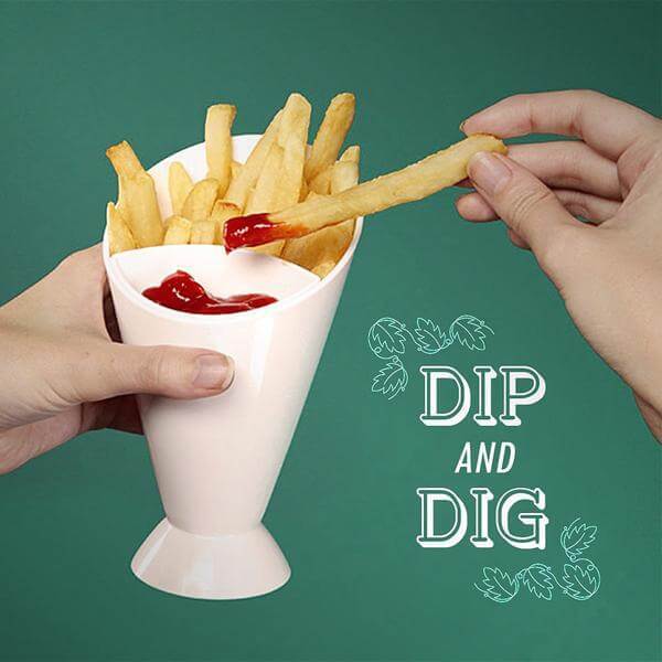 French Fry Cone Dipping Cup PeekWise