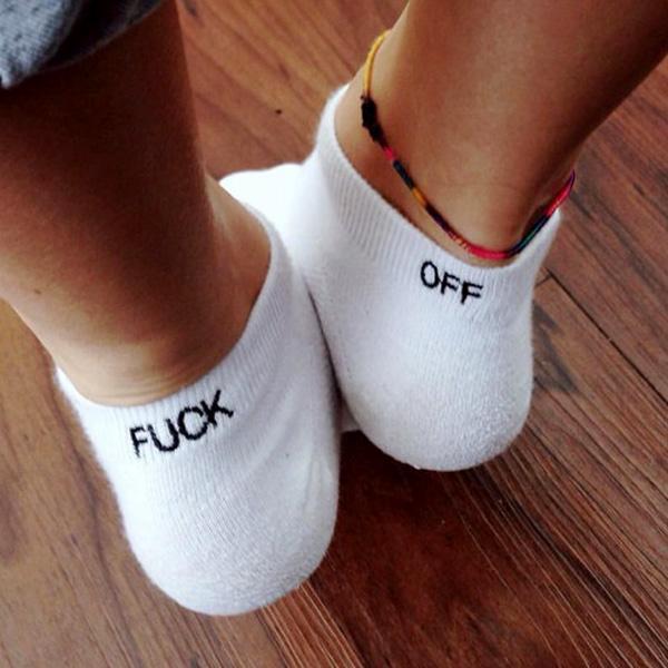 Fuck Off Socks (Various Colors) PeekWise