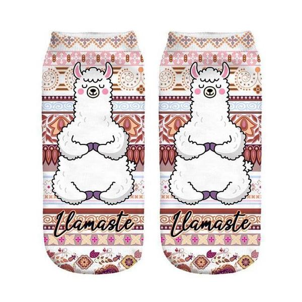 Funny Inspirational Quote Llama Alpaca Ankle Socks