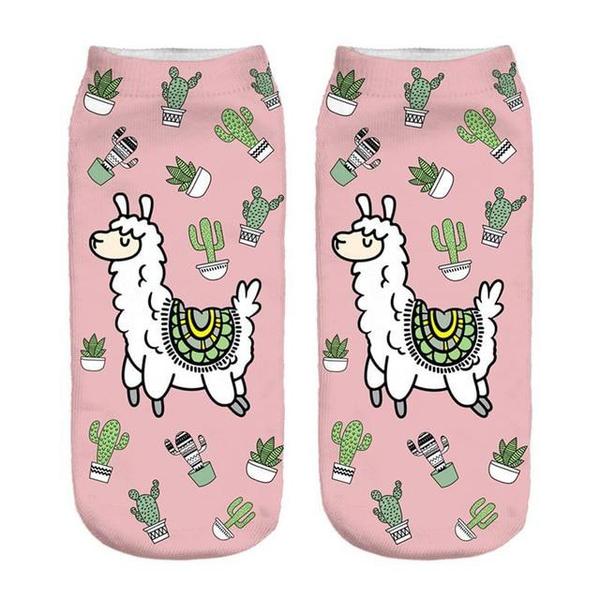 Funny Inspirational Quote Llama Alpaca Ankle Socks