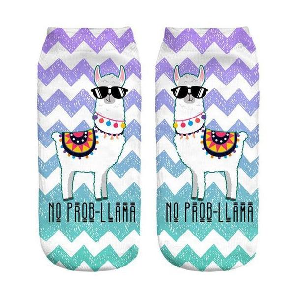 Funny Inspirational Quote Llama Alpaca Ankle Socks