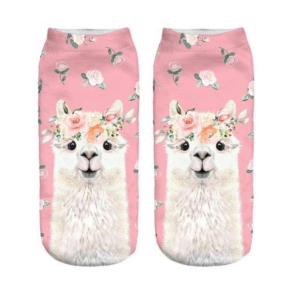 Funny Inspirational Quote Llama Alpaca Ankle Socks