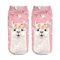 Thumbnail for Funny Inspirational Quote Llama Alpaca Ankle Socks