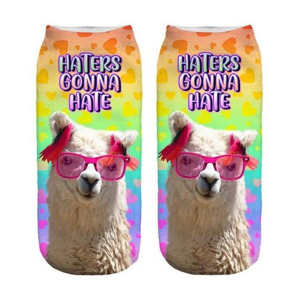 Funny Inspirational Quote Llama Alpaca Ankle Socks