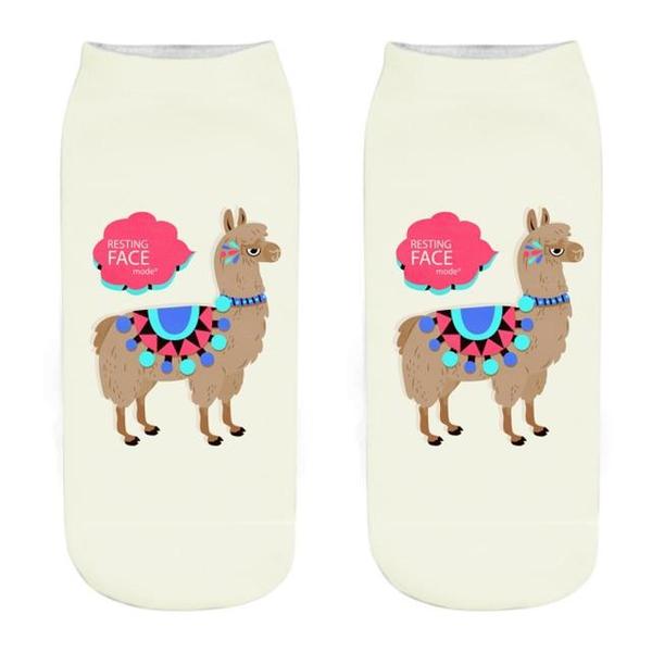 Funny Inspirational Quote Llama Alpaca Ankle Socks