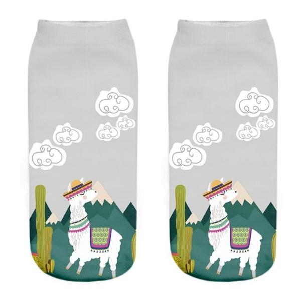 Funny Inspirational Quote Llama Alpaca Ankle Socks