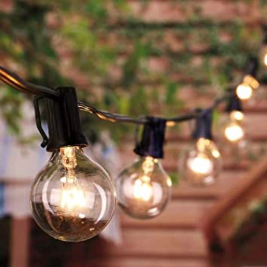 25FT Globe String Lights with Bulbs for Indoor/Outdoor Waterproof Connectable Hanging Lights for Backyard Porch Balcony Party Decor