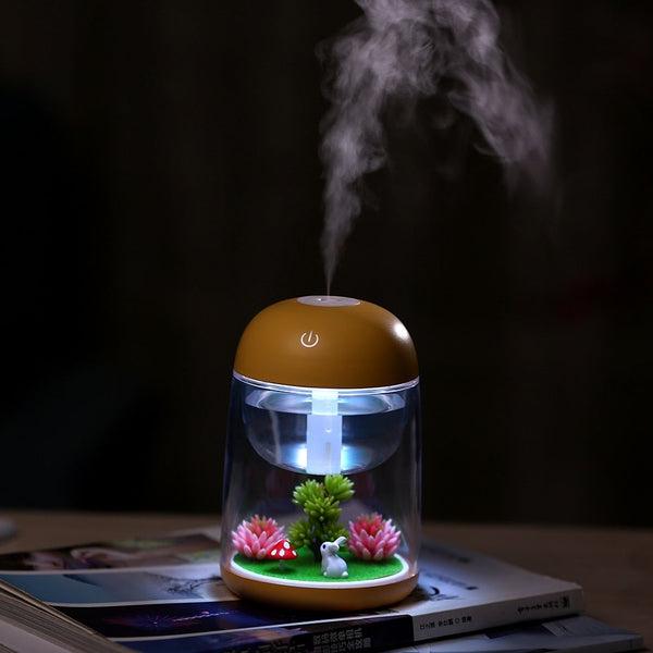 Garden Bunny Mushroom Humidifier Night Light