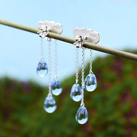 Thumbnail for Gemstone Raindrop Cloud Earrings (Various Gems)